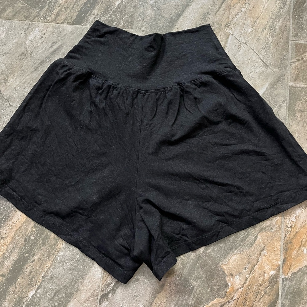❌ SOLD. ETSY ZYZA Hemp/Organic Cotton High Rise Shorts | Black | Size M - Picture 4 of 7